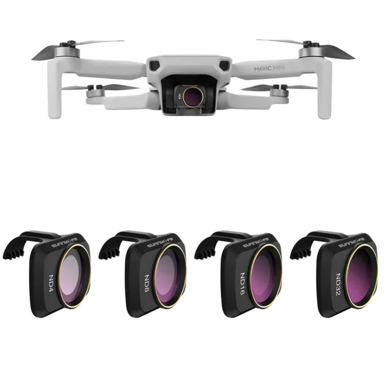 Sunnylife MM-FI9256 DJI Mavic mini用 4-in-1 ドローン ND4+ND8+ND16+ND32 レンズフィルター、ND4+ND8+ND16+ND32