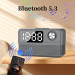 BT509 LED Bluetooth 5.3スピーカー目覚まし時計音楽表示ラジオ