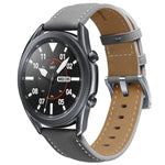 本革シルバーバックル交換用ストラップウォッチバンド、Samsung Galaxy Watch3 45mm用、Samsung Galaxy Watch3 41mm用