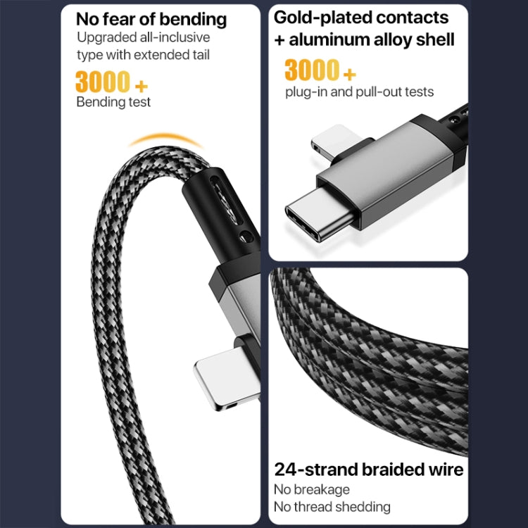 2in1 8ピン、USB-C / Type-Cから3.5mmカーAUXオーディオアダプターケーブル、Type-C、8ピンから3.5mm、長さ：1m