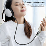 2in1 8ピン、USB-C / Type-Cから3.5mmカーAUXオーディオアダプターケーブル、Type-C、8ピンから3.5mm、長さ：1m