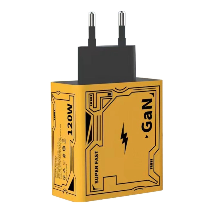 HX111 120W USB、Type-C GaN 超高速充電器、USプラグ、EUプラグ、UKプラグ