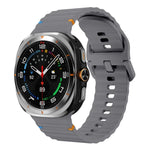 波状グレインステッチシリコン時計バンド、Samsung Galaxy Watch Ultra 47mm / Ultra 2025 用