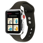 Thin Silicone Double Buckle Replacement Wrist Strap, For Apple Watch 5 & 4 44mm / 3 & 2 & 1 42mm
