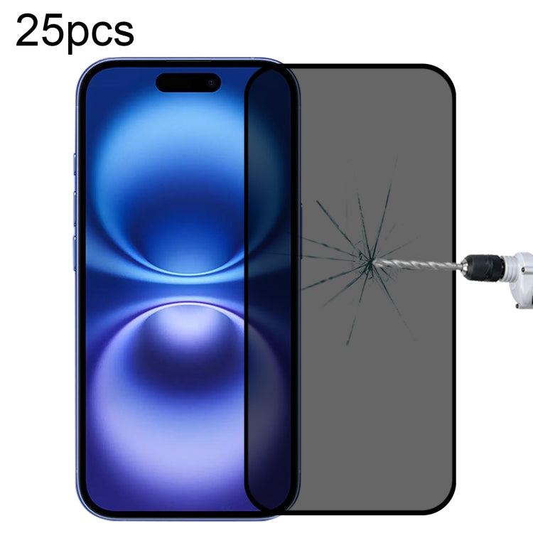25枚セットフルカバー防スパイシルクスクリーン強化ガラスフィルム、iPhone 17 Pro Max用、iPhone 17 Pro用、iPhone 17用、iPhone Air用、iPhone 16 Pro Max用、iPhone 16 Pro用、iPhone 16 Plus用、iPhone 16用