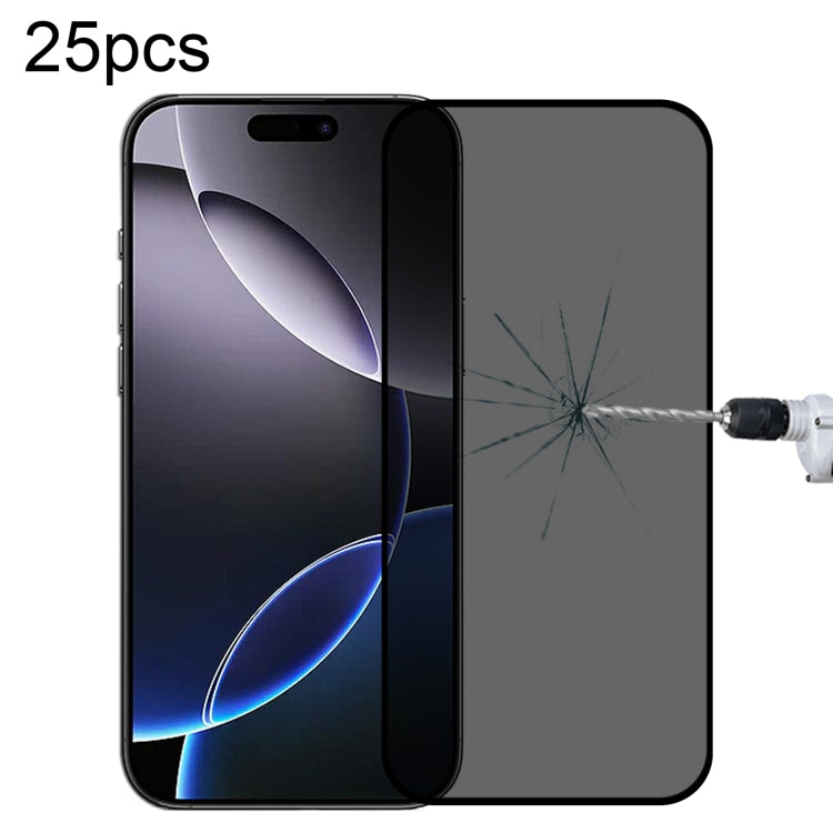 25枚セットフルカバー防スパイシルクスクリーン強化ガラスフィルム、iPhone 17 Pro Max用、iPhone 17 Pro用、iPhone 17用、iPhone Air用、iPhone 16 Pro Max用、iPhone 16 Pro用、iPhone 16 Plus用、iPhone 16用