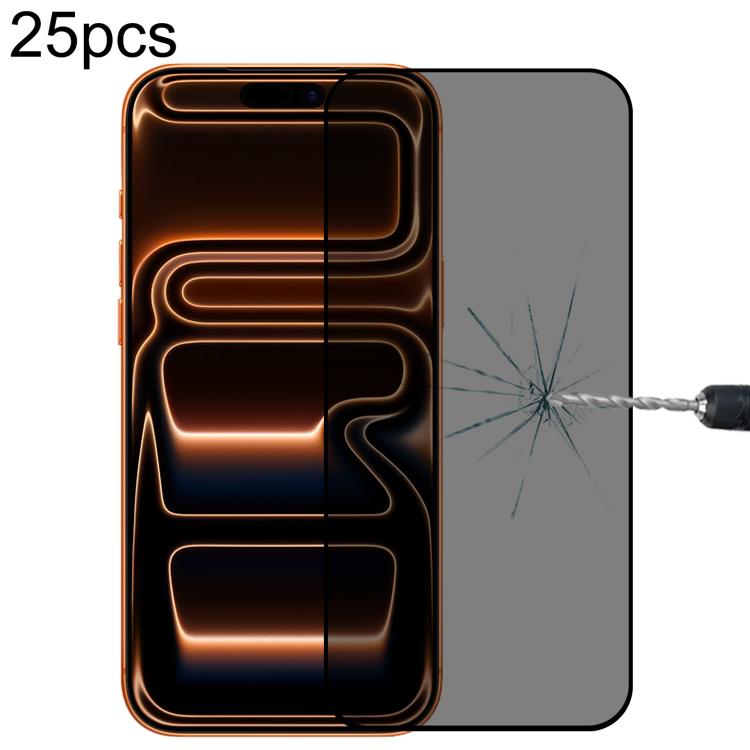 25枚セットフルカバー防スパイシルクスクリーン強化ガラスフィルム、iPhone 17 Pro Max用、iPhone 17 Pro用、iPhone 17用、iPhone Air用、iPhone 16 Pro Max用、iPhone 16 Pro用、iPhone 16 Plus用、iPhone 16用