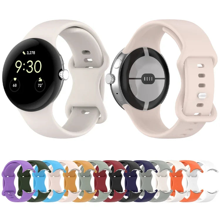 公式シリコンウォッチバンド、Google Pixel Watch 4 / Watch 3 45mm用、Google Pixel Watch 4 / 3 / 2 / 1 41mm用