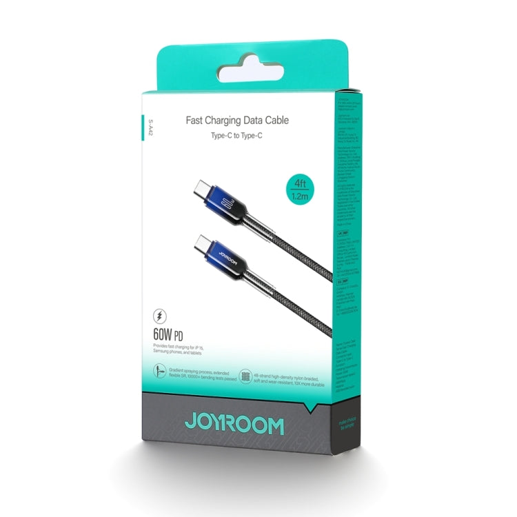JOYROOM S-A42 クリスタルクリアシリーズ高速充電データケーブル、長さ：1.2m、Type-C to Type-Cケーブル、Type-C to 8ピンケーブル、USB to Type-Cケーブル、USB to 8ピンケーブル