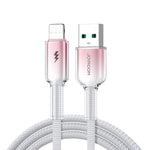 JOYROOM S-A42 クリスタルクリアシリーズ高速充電データケーブル、長さ：1.2m、Type-C to Type-Cケーブル、Type-C to 8ピンケーブル、USB to Type-Cケーブル、USB to 8ピンケーブル