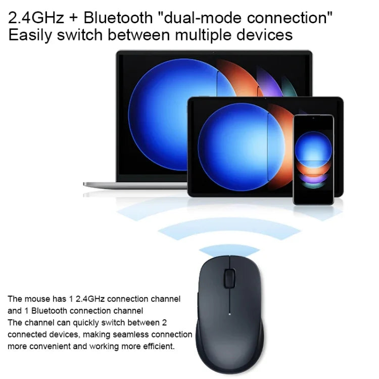 オリジナルXiaomi XMSMSB01YM 1200DPI Bluetoothデュアルモードワイヤレスマウス2、XMSMSB01YM