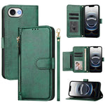 マルチカードスロットジッパー財布レザースマホケース、iPhone 17e / 16e用、iPhone 17 Pro Max用、iPhone 17 Pro用、iPhone 17用、iPhone Air用、iPhone 16 Pro Max用、iPhone 16 Pro用、iPhone 16 Plus用