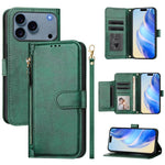 マルチカードスロットジッパー財布レザースマホケース、iPhone 17e / 16e用、iPhone 17 Pro Max用、iPhone 17 Pro用、iPhone 17用、iPhone Air用、iPhone 16 Pro Max用、iPhone 16 Pro用、iPhone 16 Plus用