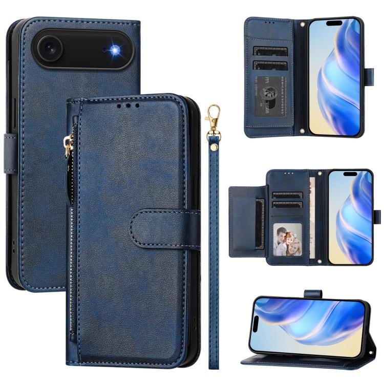 マルチカードスロットジッパー財布レザースマホケース、iPhone 17e / 16e用、iPhone 17 Pro Max用、iPhone 17 Pro用、iPhone 17用、iPhone Air用、iPhone 16 Pro Max用、iPhone 16 Pro用、iPhone 16 Plus用