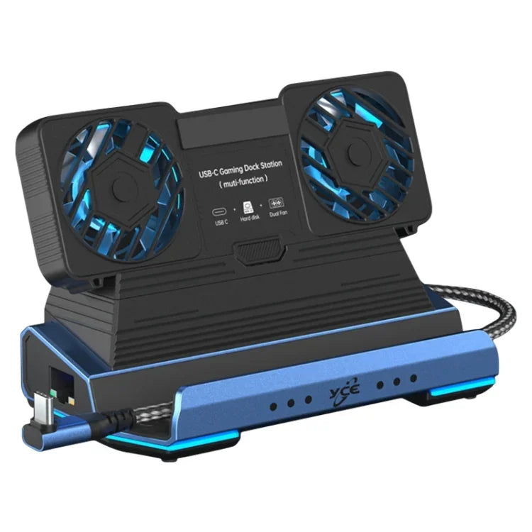 YCE-V279A 9-in-1 USB-Cゲーミングドックステーション 着脱式ファン付き、9-in-1