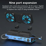 YCE-V279A 9-in-1 USB-Cゲーミングドックステーション 着脱式ファン付き、9-in-1