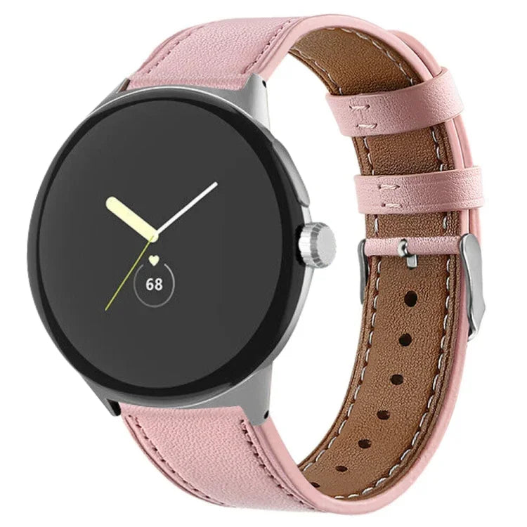 ラウンドテール 本革ウォッチバンド、Google Pixel Watch 4 / Watch 3 45mm用