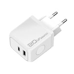 M167 PD 20W Type-C と USB QC 3.0 急速充電器、EUプラグ、USプラグ