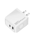 M167 PD 20W Type-C と USB QC 3.0 急速充電器、EUプラグ、USプラグ