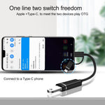 3-in-1 USB メスから Micro USB、Type-C、8ピン オス OTGアダプター