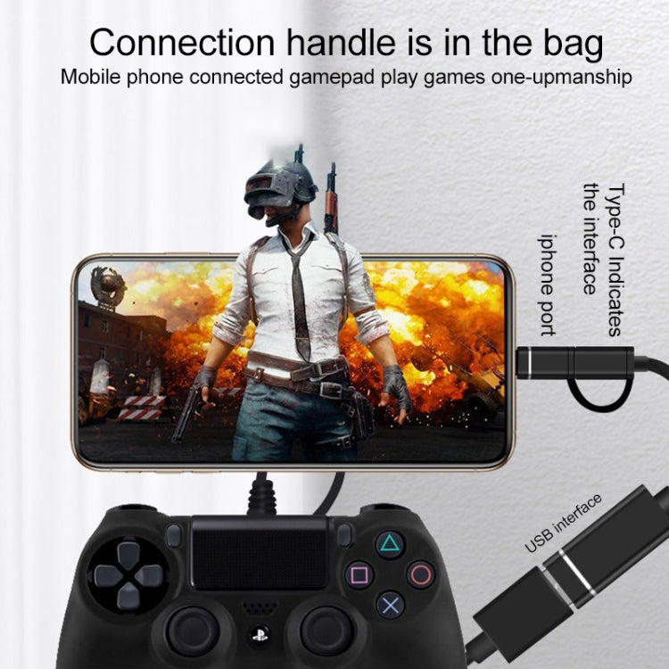 3-in-1 USB メスから Micro USB、Type-C、8ピン オス OTGアダプター