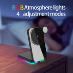 H62 RGB LEDライト 3-in-1 折りたたみワイヤレス充電器
