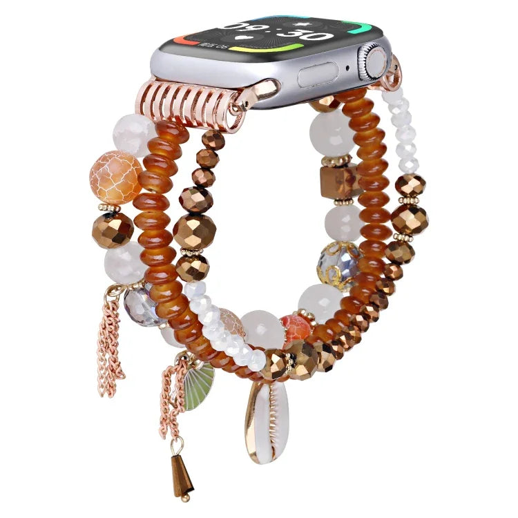 シェルビーズチェーンウォッチバンド、Apple Watch 46mm / 49mm / 45mm / 44mm 用、Apple Watch 42mm / 41mm / 40mm / 38mm 用