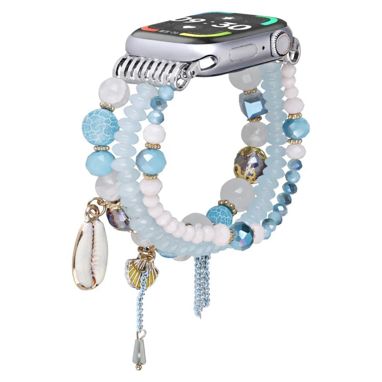 シェルビーズチェーンウォッチバンド、Apple Watch 46mm / 49mm / 45mm / 44mm 用、Apple Watch 42mm / 41mm / 40mm / 38mm 用