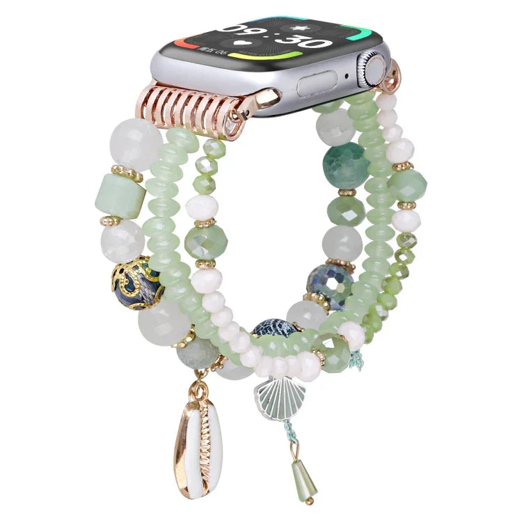 シェルビーズチェーンウォッチバンド、Apple Watch 46mm / 49mm / 45mm / 44mm 用、Apple Watch 42mm / 41mm / 40mm / 38mm 用