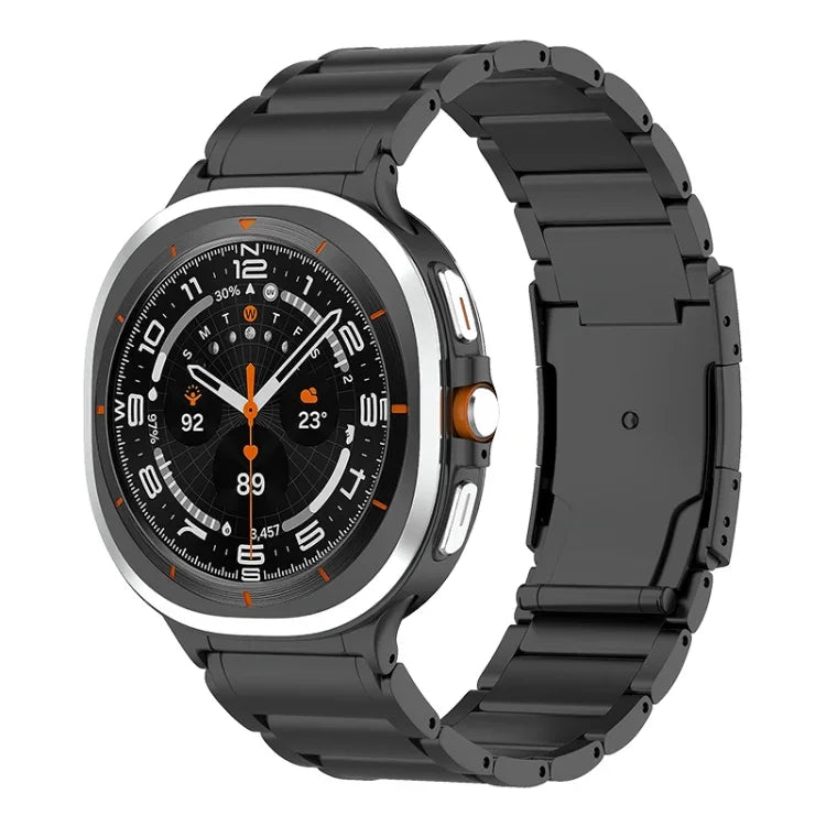 三連ビーズ亀バックル チタン鋼時計バンド、Samsung Galaxy Watch Ultra / Ultra 2025用、Samsung Galaxy Watch8 / Watch8 Classic用