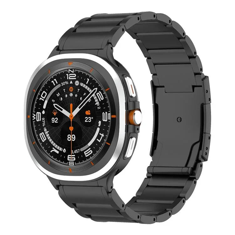 Three Beads Tortoise Buckle Titanium Steel Watch Band, For Samsung Galaxy Watch Ultra / Ultra 2025, For Samsung Galaxy Watch8 / Watch8 Classic