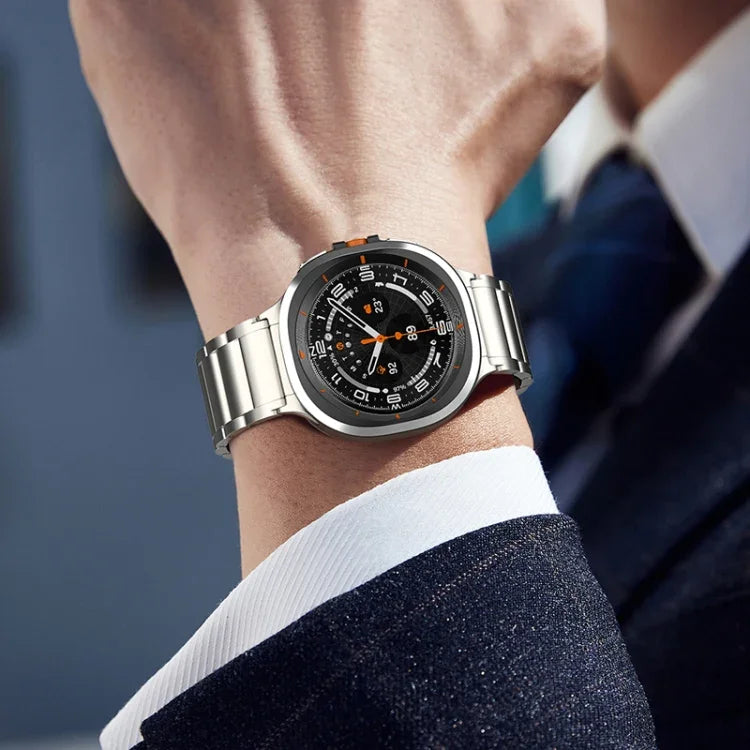 Three Beads Tortoise Buckle Titanium Steel Watch Band, For Samsung Galaxy Watch Ultra / Ultra 2025, For Samsung Galaxy Watch8 / Watch8 Classic