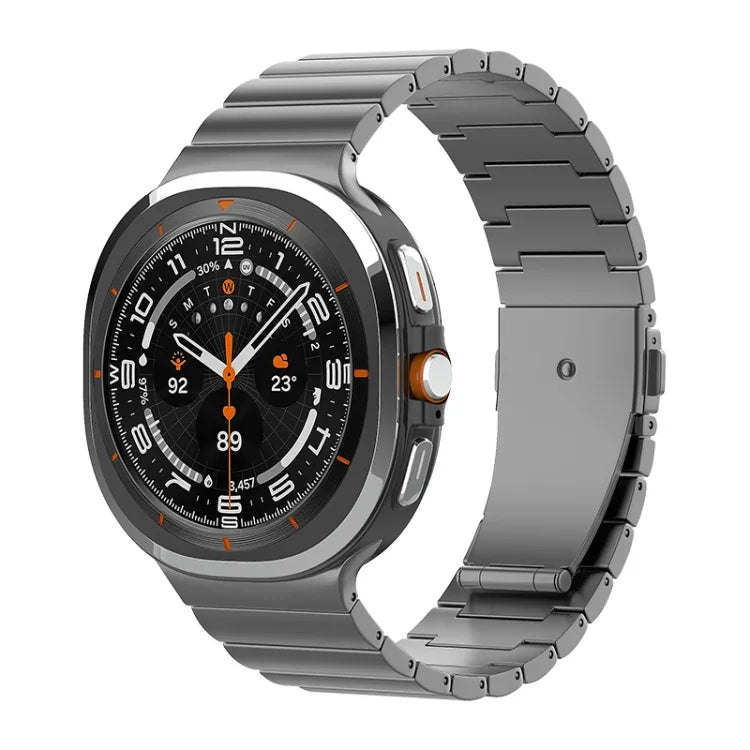 一粒ビーズ平バックル純チタン時計バンド、Samsung Galaxy Watch Ultra / Ultra 2025用、Samsung Galaxy Watch8 / Watch8 Classic用