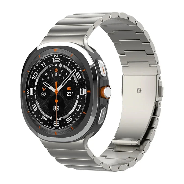 一粒ビーズ平バックル純チタン時計バンド、Samsung Galaxy Watch Ultra / Ultra 2025用、Samsung Galaxy Watch8 / Watch8 Classic用