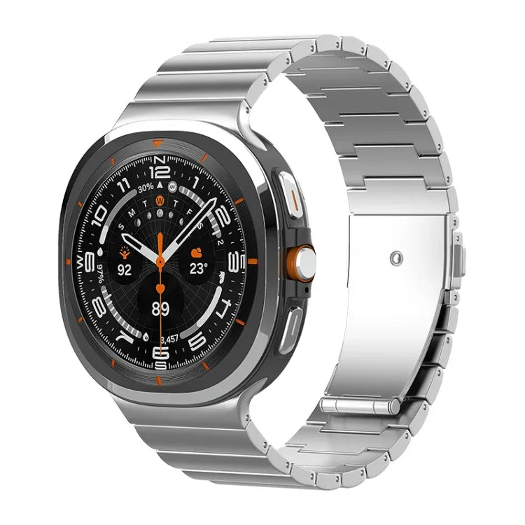 一粒ビーズ平バックル純チタン時計バンド、Samsung Galaxy Watch Ultra / Ultra 2025用、Samsung Galaxy Watch8 / Watch8 Classic用