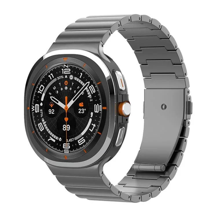一粒ビーズ平バックル純チタン時計バンド、Samsung Galaxy Watch Ultra / Ultra 2025用、Samsung Galaxy Watch8 / Watch8 Classic用