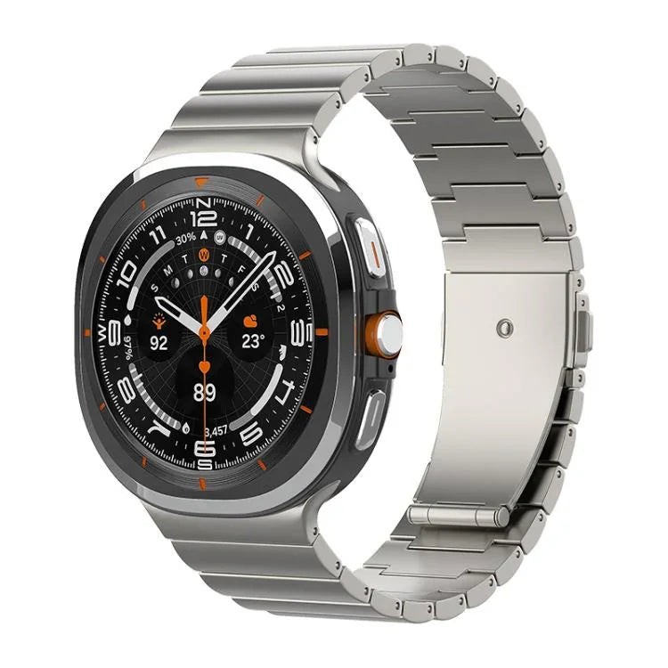 一粒ビーズ平バックル純チタン時計バンド、Samsung Galaxy Watch Ultra / Ultra 2025用、Samsung Galaxy Watch8 / Watch8 Classic用