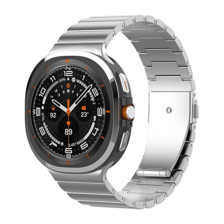 一粒ビーズ平バックル純チタン時計バンド、Samsung Galaxy Watch Ultra / Ultra 2025用、Samsung Galaxy Watch8 / Watch8 Classic用