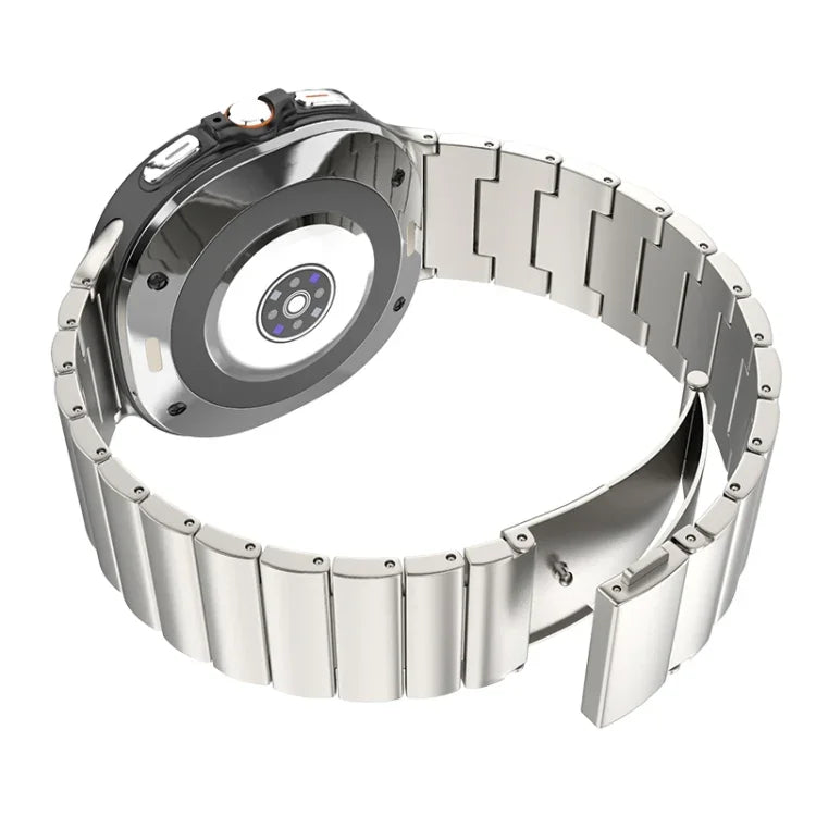 一粒ビーズ平バックル純チタン時計バンド、Samsung Galaxy Watch Ultra / Ultra 2025用、Samsung Galaxy Watch8 / Watch8 Classic用