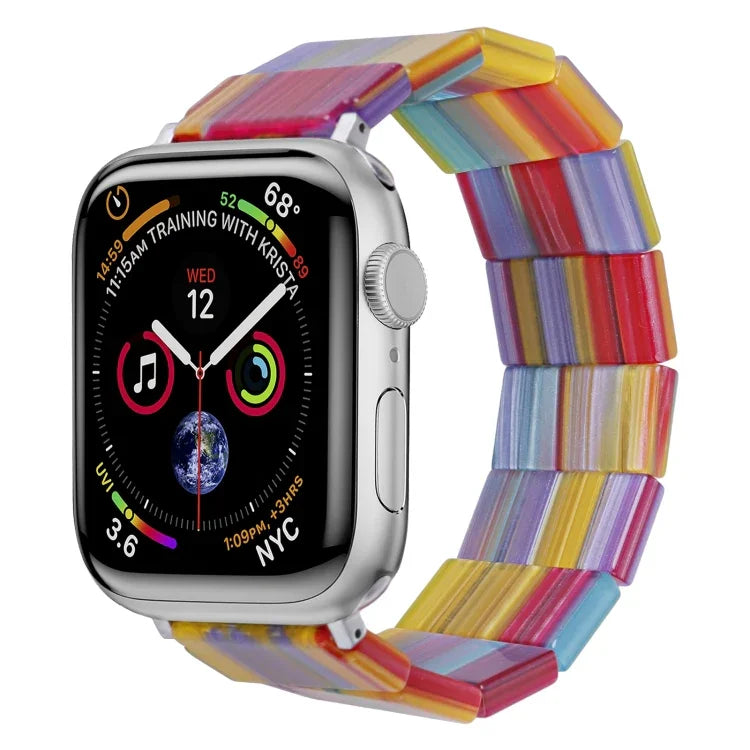 ストレッチロープスクエアレジンウォッチバンド、Apple Watch 46mm / 49mm / 45mm / 44mm 用、Apple Watch 42mm / 41mm / 40mm / 38mm 用
