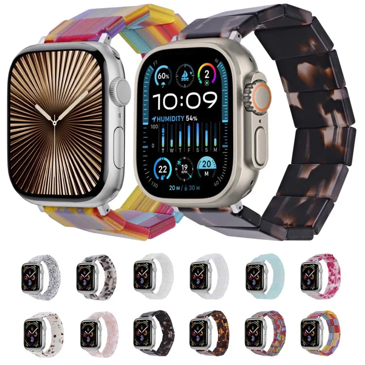 ストレッチロープスクエアレジンウォッチバンド、Apple Watch 46mm / 49mm / 45mm / 44mm 用、Apple Watch 42mm / 41mm / 40mm / 38mm 用