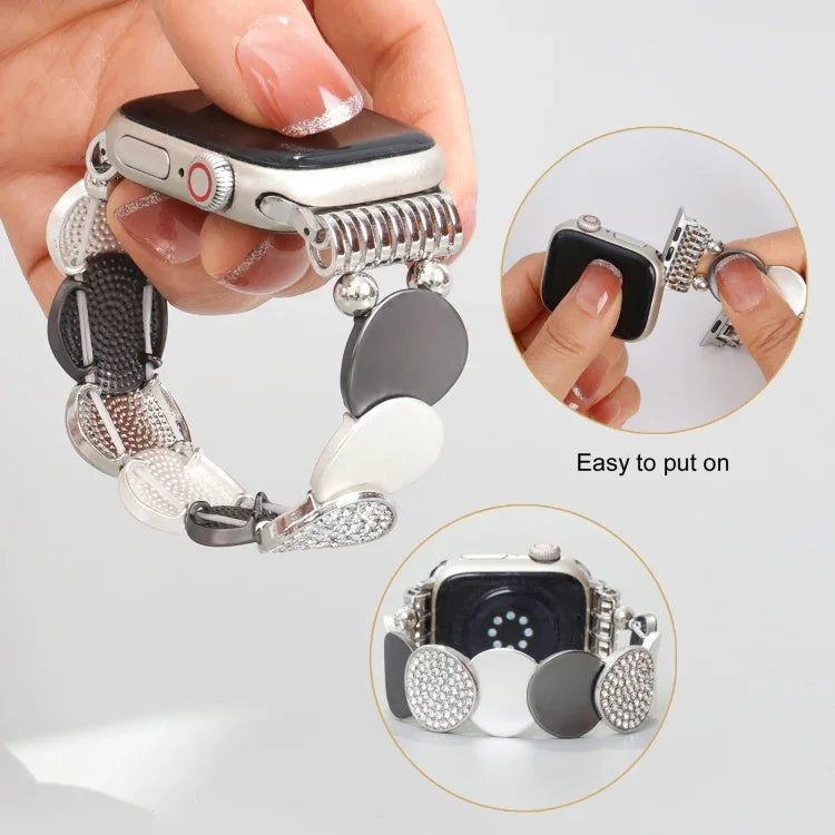 合金チェーンメタルウォッチバンド、Apple Watch 46mm / 49mm / 45mm / 44mm 用、Apple Watch 42mm / 41mm / 40mm / 38mm 用
