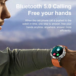 K65 1.43インチ Bluetooth通話対応スマートウォッチ、心拍数 / 血中酸素対応