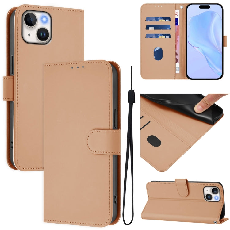 Skin Feel Solid Color Leather Phone Case with Lanyard, For iPhone 12 Pro Max, For iPhone 12 mini