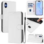 Skin Feel Solid Color Leather Phone Case with Lanyard, For iPhone 11 Pro, For iPhone XS / X