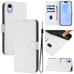 Skin Feel Solid Color Leather Phone Case with Lanyard, For iPhone XR, For iPhone XS Max
