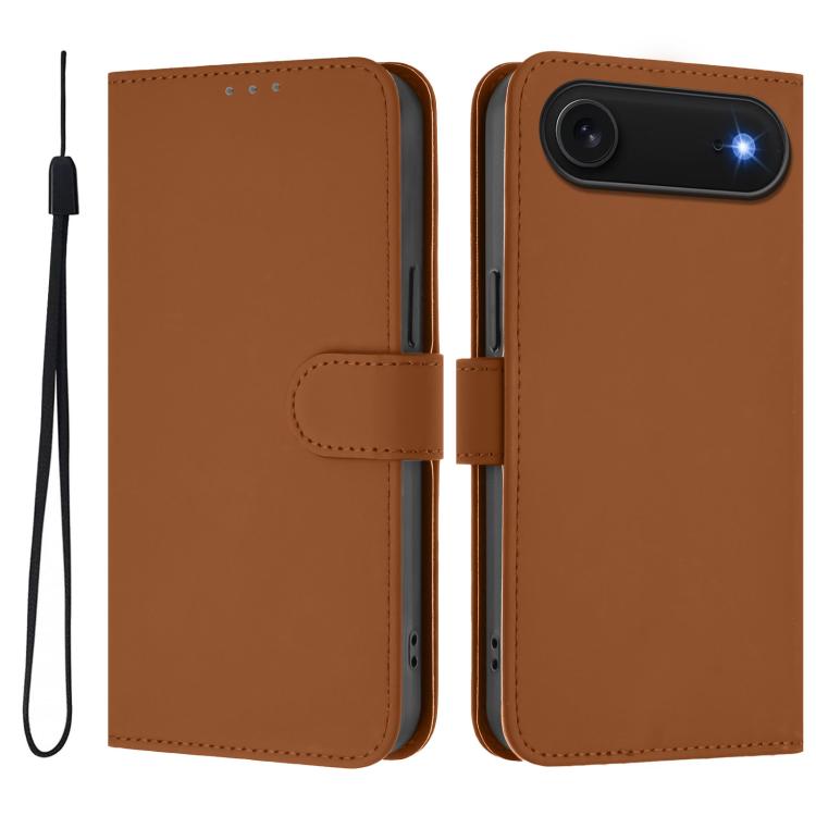 スキンフィール無地レザースマホケースストラップ付き、iPhone Air用、iPhone 16 Pro Max用