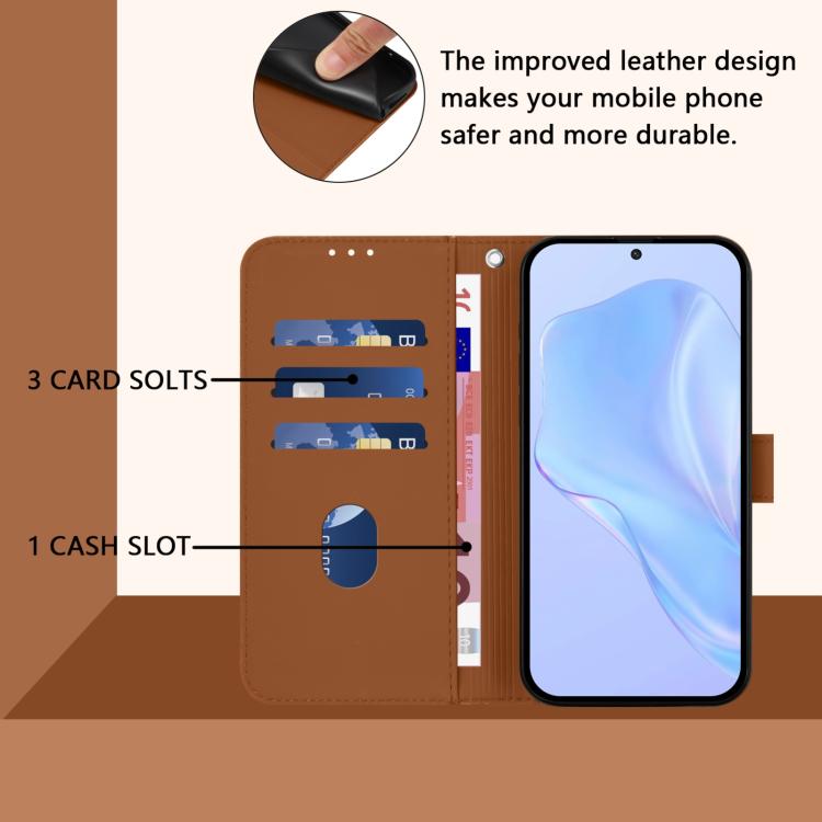 スキンフィール無地レザースマホケースストラップ付き、iPhone Air用、iPhone 16 Pro Max用