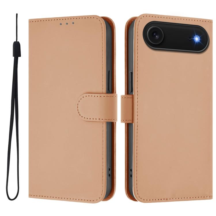 スキンフィール無地レザースマホケースストラップ付き、iPhone Air用、iPhone 16 Pro Max用