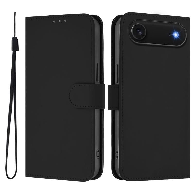 スキンフィール無地レザースマホケースストラップ付き、iPhone Air用、iPhone 16 Pro Max用